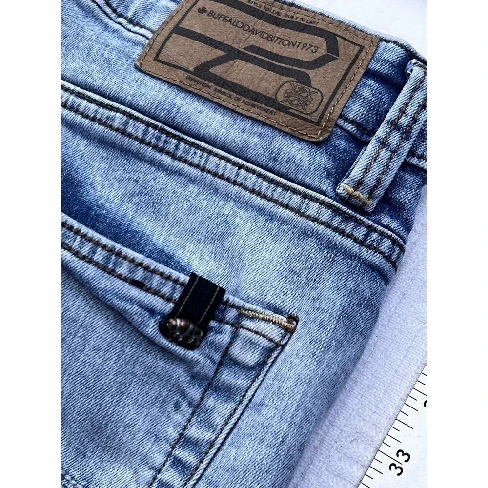 Buffalo David Bitton Ash-X Slim Stretch Jeans Men’s 32x30 Light Wash Denim